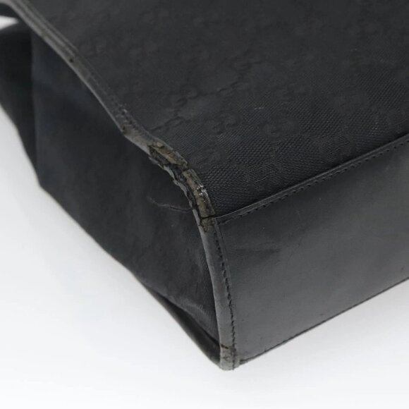 GUCCI GG Canvas Jackie Tote Bag Black Silver 002 1064 1669 Auth bs26232 - Picture 5 of 16